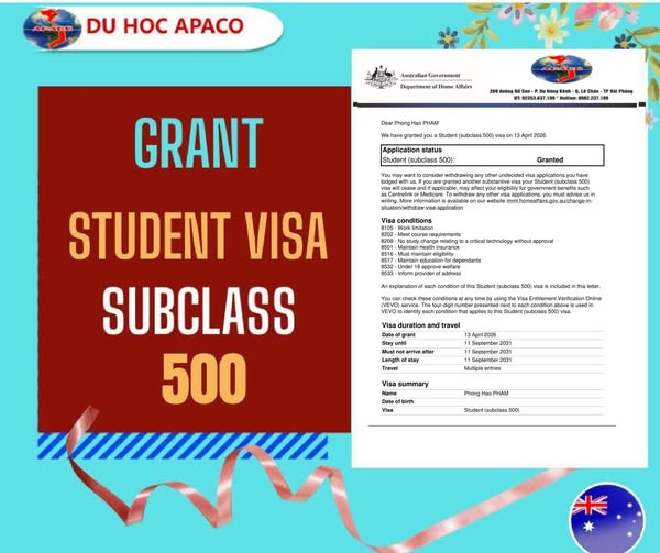 ĐẦU TUẦN ĐÓN VISA DU HỌC ÚC XỊN SÒ 💐💐💐🇳🇿CÙNG APACO